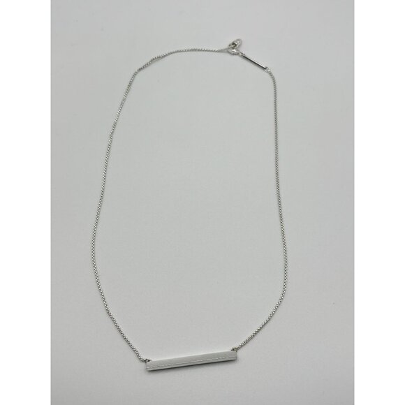 Kendra Scott Silver Bar Pendant Necklace - Picture 2 of 5